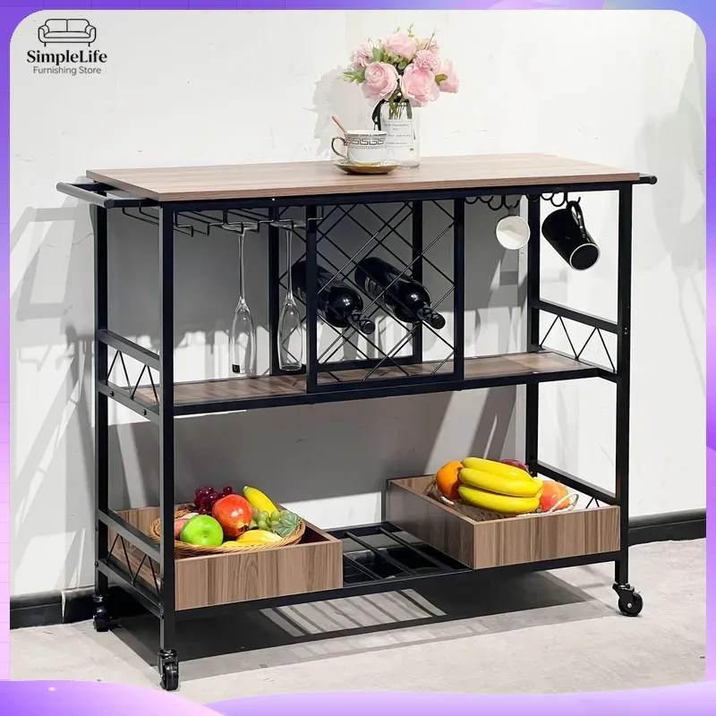 Kitchen Baking Cart - Çok Fonksiyonlu Mutfak Arabası, Depolama Rafları,