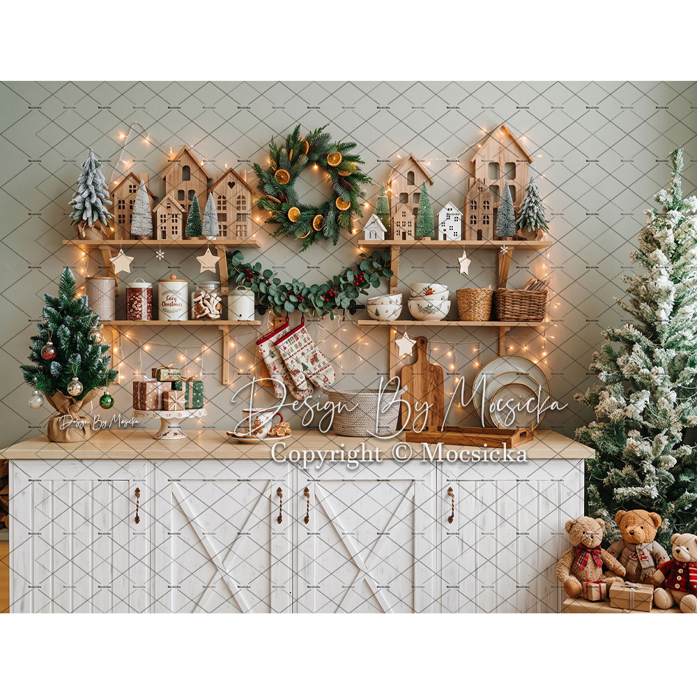 Kitchen Baking Background - Mocsicka Noel Zencefilli Kurabiye Mutfak Fonu
