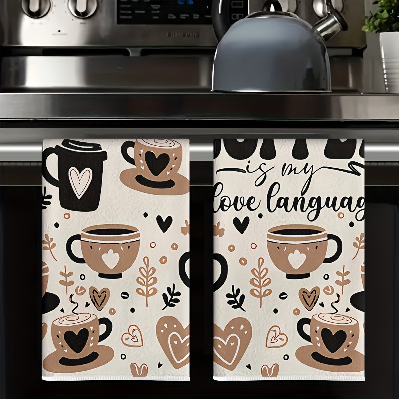 Baking Kitchen Set - 2 adet kahverengi kahve fincanı mutfak